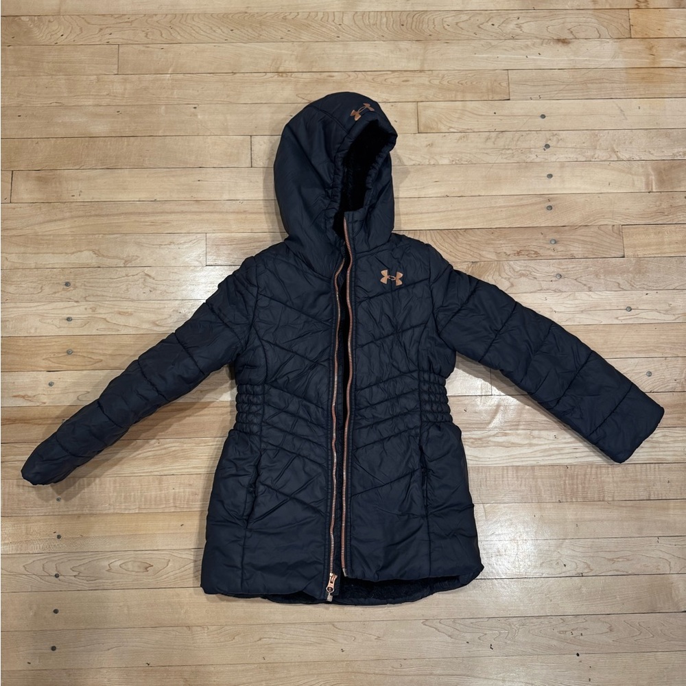 Under Armour Kids Puffer Jacket - Black and Orange